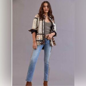 Anthropologie Pilcro embroidered jeans